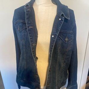 Style & Co Women’s Denim Jacket Blue Jean Jacket Size XL Button Front